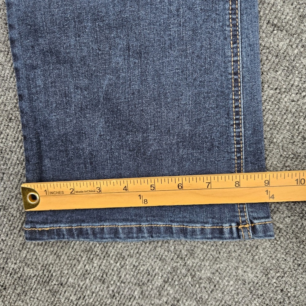 Democracy Ab Solution Itty Bitty Bootcut Jeans Women's 14 Dark Wash Mid Rise - Picture 7 of 8